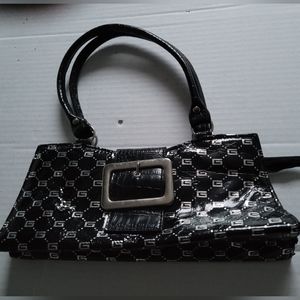 Charkorn Black Magnetic Clasps Handbag Made in Thailand